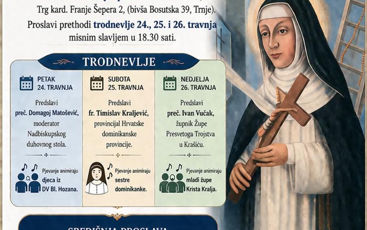 Proslava bl. Ozane Kotorske u Zagrebu